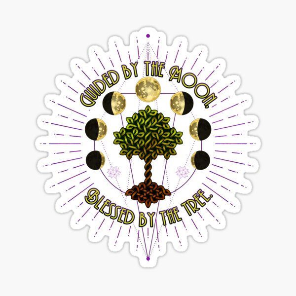 Guided By The Moon, Blessed By The Tree Sticker