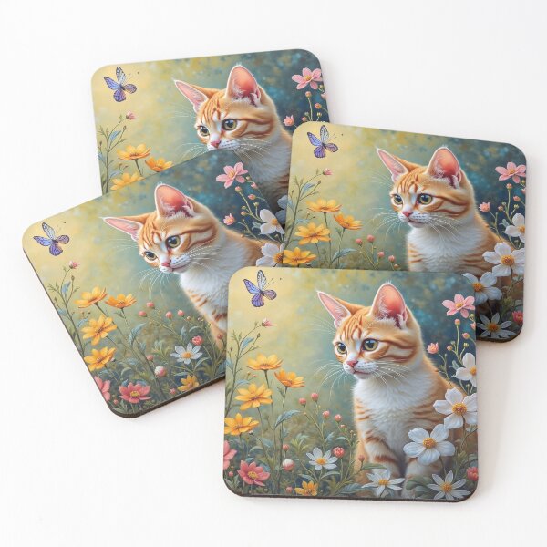 Item preview, Cat Among Wildflowers designed and sold by M-Y-A-R-T-.