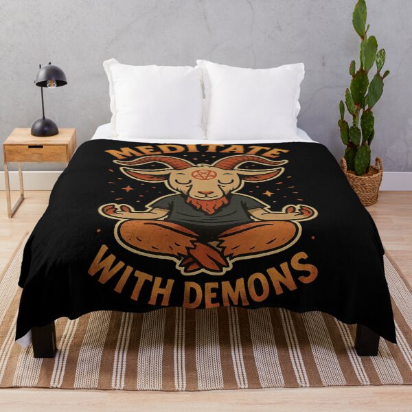 Item preview, Meditate with Demons – Occult Zen Goat Vibes designed and sold by sekrecja.