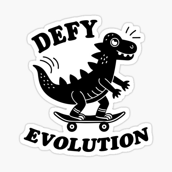 Item preview, Defy Evolution T-Rex Dinosaur on a Skateboard designed and sold by AntiqueImages.