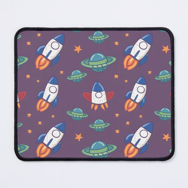 Item preview, Rockets And UFO Pattern designed and sold by Angry Swan Designs.