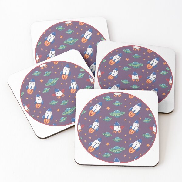 Item preview, Rockets And UFO Pattern designed and sold by Angry Swan Designs.