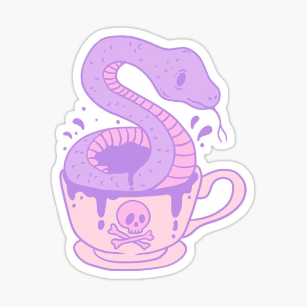 Item preview, Venom Brew – Cute Snake in a Poison Teacup designed and sold by Jess.a.creates.