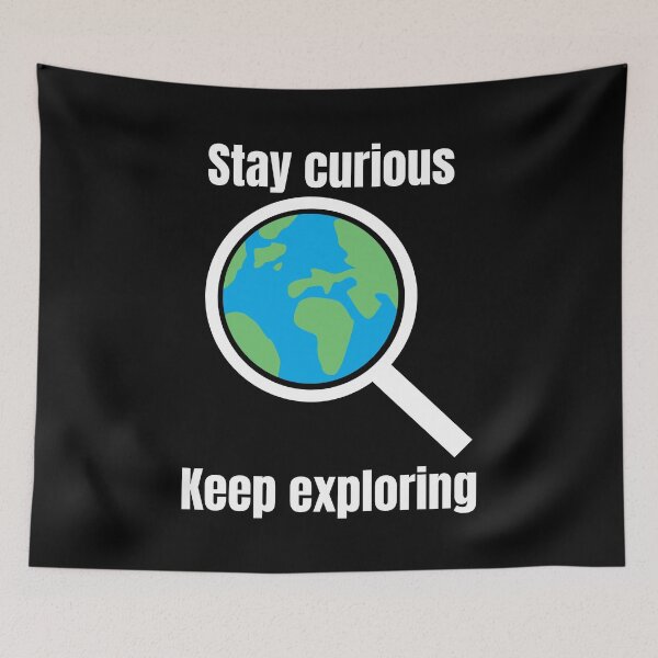 Item preview, Stay curious Keep exploring - white designed and sold by VasInd.