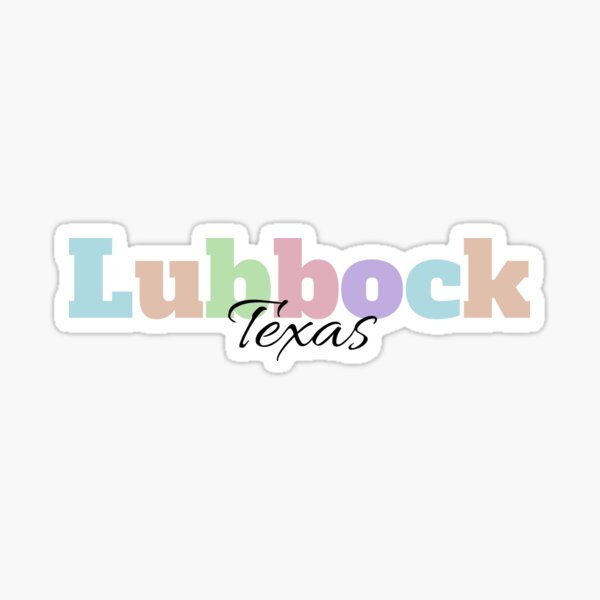 Lubbock Texas Travel Luggage Sticker