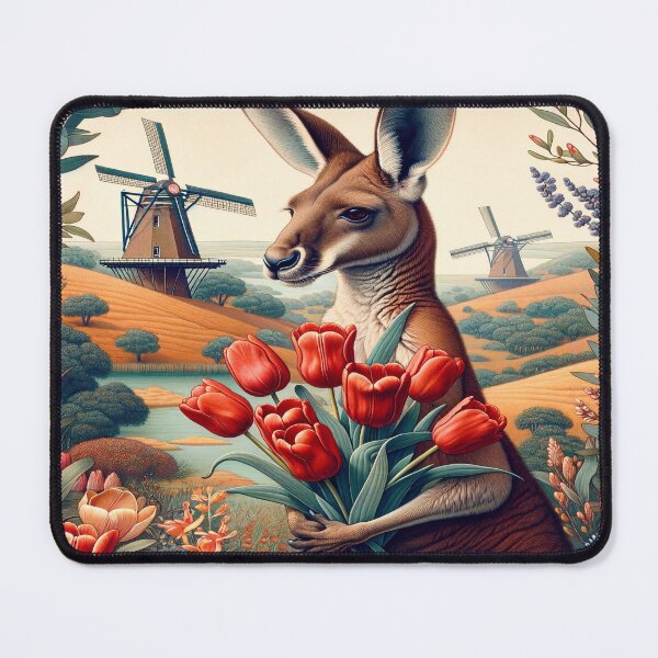 Item preview, Kangaroo Carrying Tulips designed and sold by M-Y-A-R-T-.