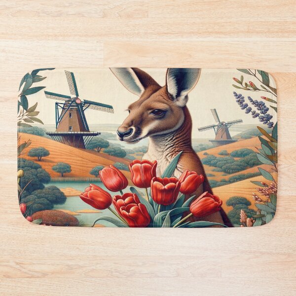 Item preview, Kangaroo Carrying Tulips designed and sold by M-Y-A-R-T-.