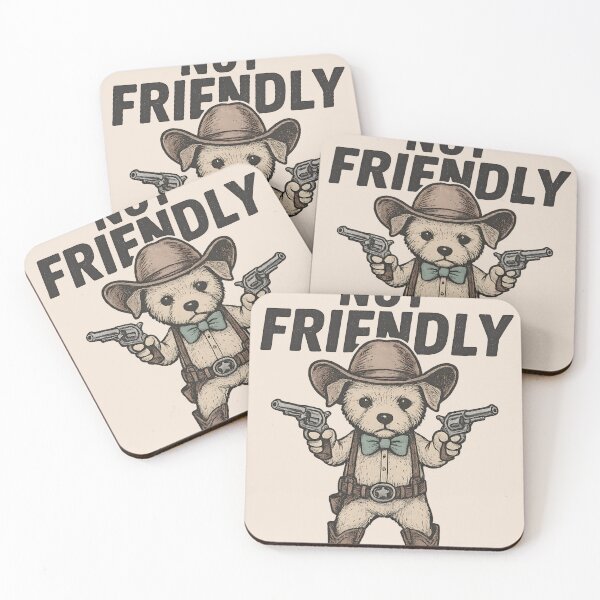 Item preview, Not Friendly Cowboy Dog – Cute but Dangerous Western Humor designed and sold by Artisticlions-A.