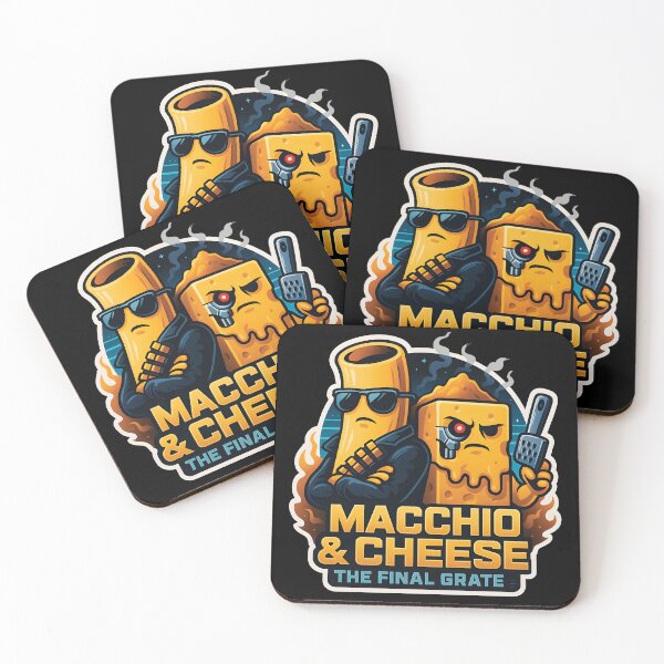 Item preview, MACCHIO & CHEESE – The Final Grate | Funny Retro Pasta Sticker | Cheesy Action Duo designed and sold by WAUZ.