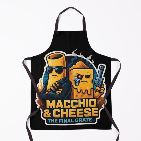 Item preview, MACCHIO & CHEESE – The Final Grate | Funny Retro Pasta Sticker | Cheesy Action Duo designed and sold by WAUZ.
