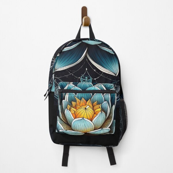 Item preview, Blue Lotus flower on black. designed and sold by Magixa.