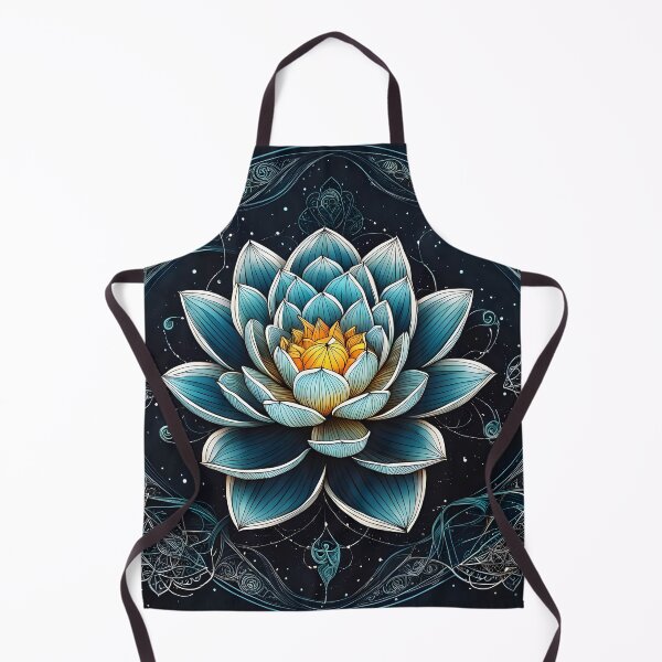 Item preview, Blue Lotus flower on black. designed and sold by Magixa.