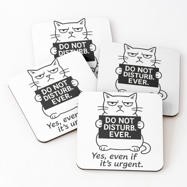 Item preview, Do Not Disturb – Funny Cat Quote for Introverts & Boundaries designed and sold by JustMeditateIt.