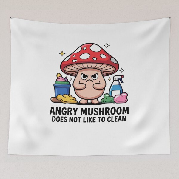 Item preview, Angry mushroom does not like to clean designed and sold by Mateusz Majcherek.