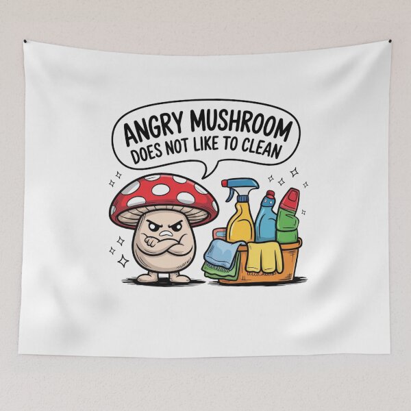 Item preview, Angry mushroom does not like to clean designed and sold by Mateusz Majcherek.