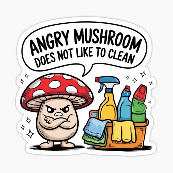 Item preview, Angry mushroom does not like to clean designed and sold by Mateusz Majcherek.