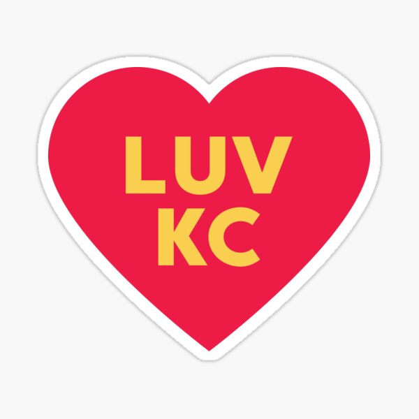 Arrowhead KC Heart Sticker for Sale by bellamuert3