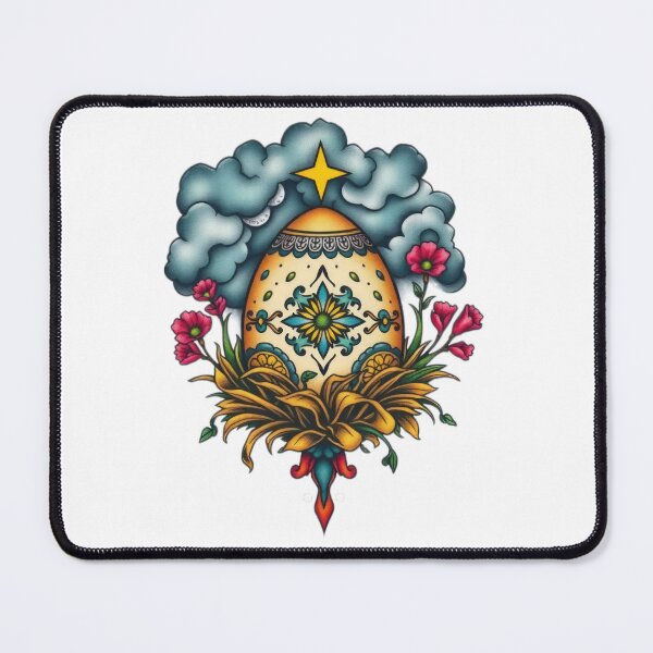 Item preview, easter egg colorful vintage tatto floral ,Happy Easter,Easter Day,easter illustration designed and sold by Expressions-Sel.