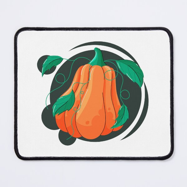 Item preview, Cartoon vector illustration of vibrant pumpkin with green tops on a dark abstract background. designed and sold by thkatefox.