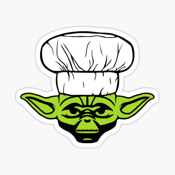 Vista previa del artículo con la obra «Chef Yoda», diseñado y vendido por saripsis.
