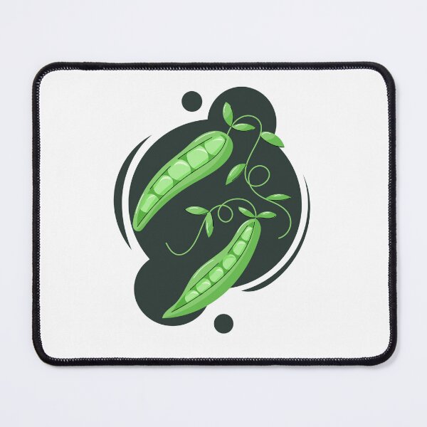 Item preview, Cartoon vector illustration of vibrant peas with green tops on a dark abstract background. designed and sold by thkatefox.