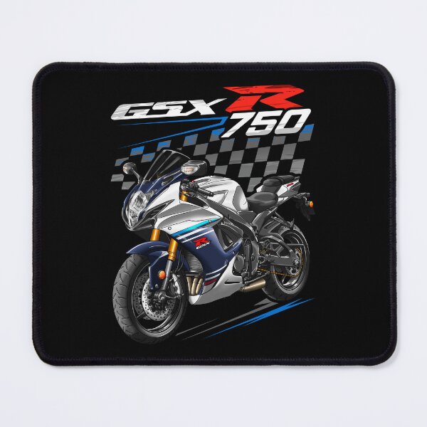 Item preview, Suzuki GSXR 750 2023 (Pearl Brilliant White & Metallic Matte Stellar Blue) for Motorcycle Riders designed and sold by MotoApparelHub.