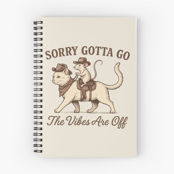 Item preview, Sorry Gotta Go Vibes Are Off Shirt – Funny Cowboy Cat and Mouse Meme designed and sold by Artisticlions-A.