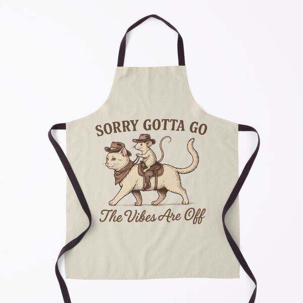 Item preview, Sorry Gotta Go Vibes Are Off Shirt – Funny Cowboy Cat and Mouse Meme designed and sold by Artisticlions-A.