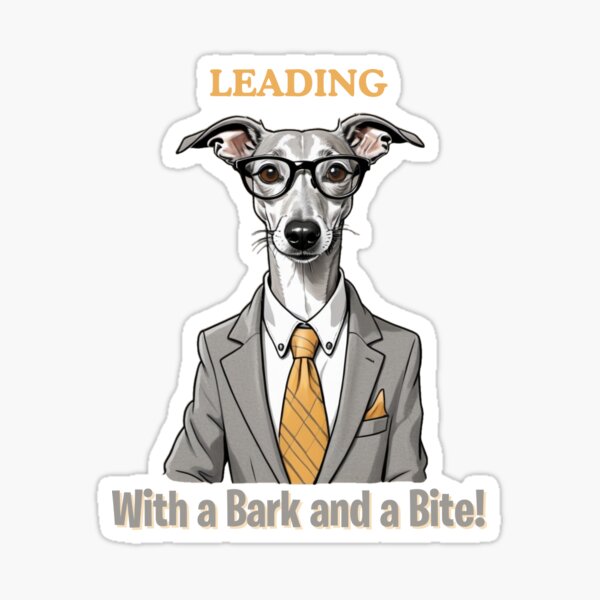 Item preview, CEO Cartoon with Whippet Dog Design – Funny and Unique Dog and Owner Artwork – CEO Gift – Pet Humor designed and sold by KoraTalks.
