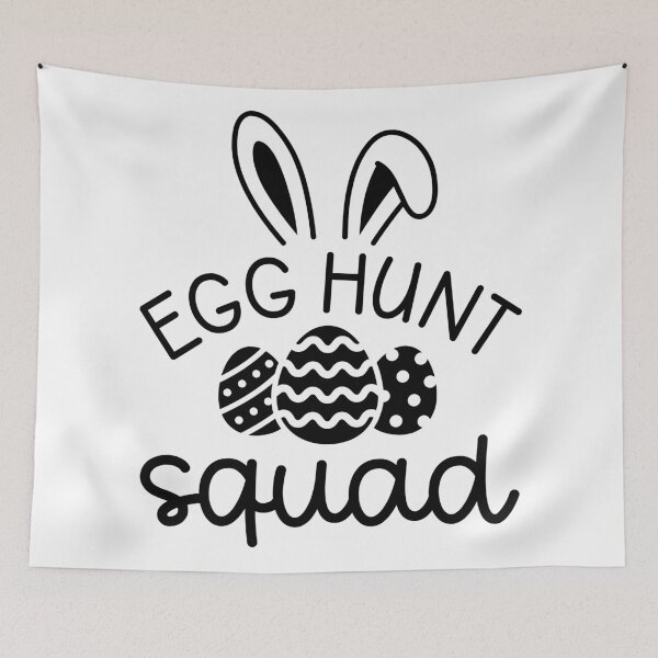 Item preview, Egg Hunt Squad with Bunny Ears and Patterned Eggs Sticker designed and sold by BubiStudio.