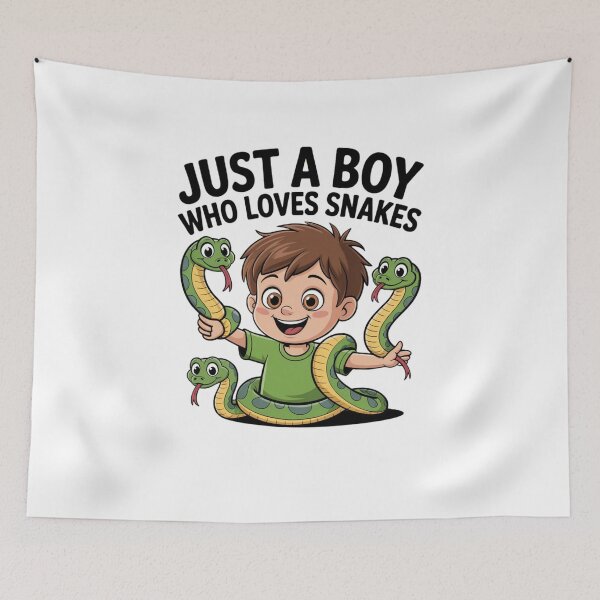Item preview, Just a boy who loves snakes designed and sold by Mateusz Majcherek.