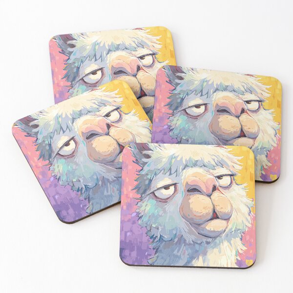 Item preview, Goofy Alpaca with Droopy Eyes – Funny Cartoon Animal Expression designed and sold by Moss and Moon Studio.