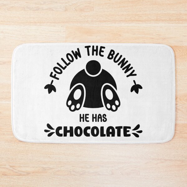 Item preview, Follow the Bunny He Has Chocolate Funny Easter Sticker designed and sold by BubiStudio.