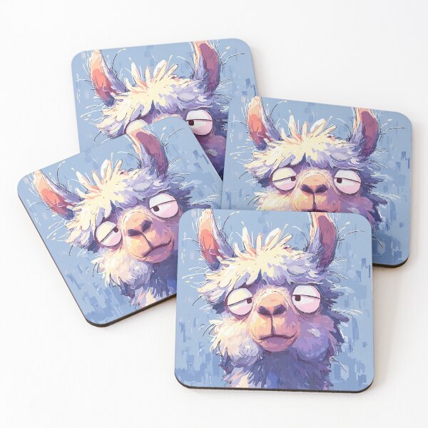Item preview, Goofy Alpaca with Droopy Eyes – Funny Cartoon Animal Expression designed and sold by Moss and Moon Studio.