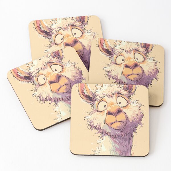 Item preview, Goofy Alpaca with Droopy Eyes – Funny Cartoon Animal Expression designed and sold by Moss and Moon Studio.