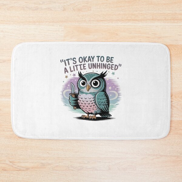 Item preview, Cute Owl with Knife - It’s Okay to Be a Little Unhinged designed and sold by Mateusz Majcherek.