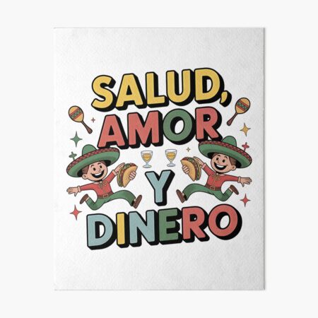 Item preview, Salud Amor y Dinero – Camiseta divertida de dibujos animados de Fiesta Mexicana designed and sold by Fragy72.