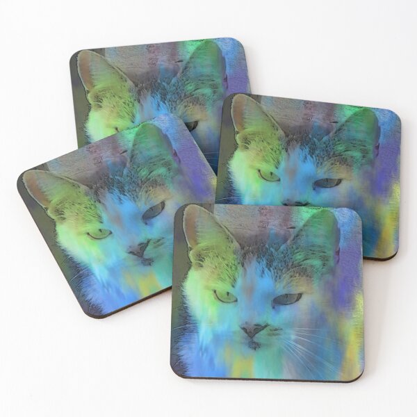 Item preview, Mysterious colorful cat.  designed and sold by TAnnao.