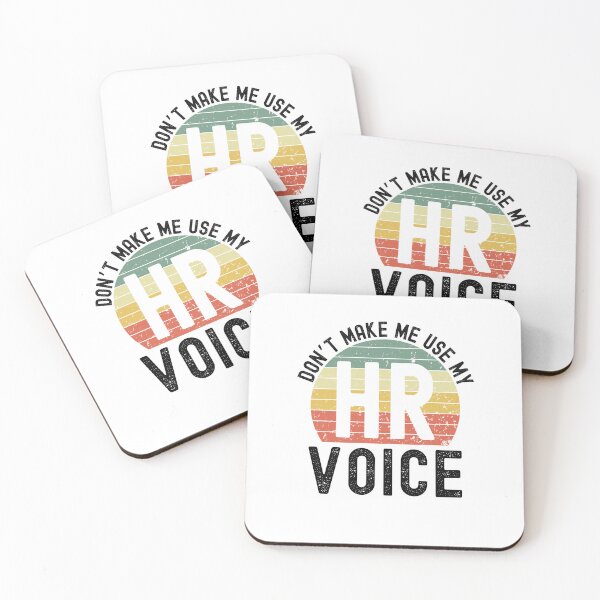 Item preview, Don't make me use my HR voice funny HR retro sunset humor designed and sold by snowry.