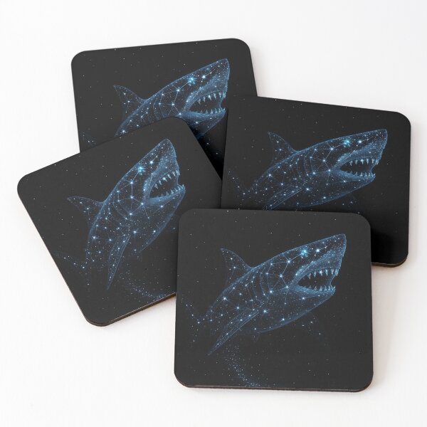 Item preview, Cosmic Great White shark design. Shark constellation. designed and sold by Shoot-The-Moon.