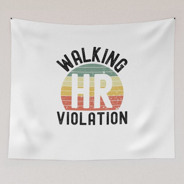 Item preview, Walking HR violation funny HR retro sunset coworker humor designed and sold by snowry.