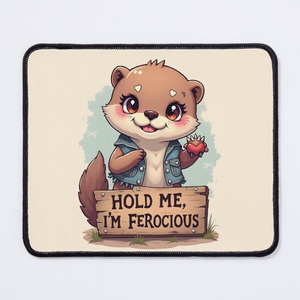 Item preview, Hold Me, I’m Ferocious – Cute Kawaii Otter Design by LaLi Designs designed and sold by LaLi-Designs.