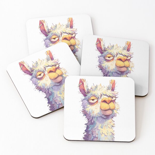 Item preview, Goofy Alpaca with Droopy Eyes – Funny Cartoon Animal Expression designed and sold by Moss and Moon Studio.