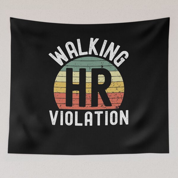 Item preview, Walking HR violation funny HR retro sunset coworker joke designed and sold by snowry.