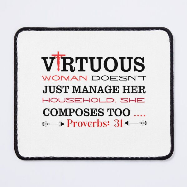 Item preview, Virtuous Women Doesn`t Just Manage Her Household, She Composes Too Christian Design designed and sold by Raise2Shine.