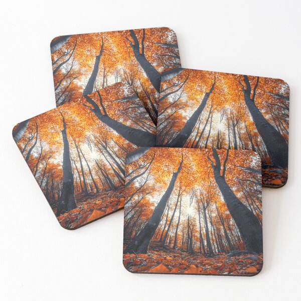 Item preview, Majestic autumn forest with vibrant orange leaves. designed and sold by Artessie.
