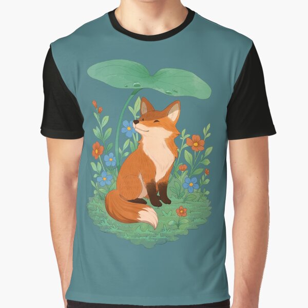 Artikel-Vorschau von Niedlicher Fuchs unter Blatt, designt und verkauft von Isla-Peaceful.
