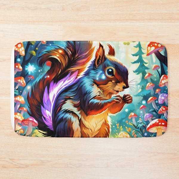 Item preview, Boho colorful squirrel designed and sold by BohoShopHU.