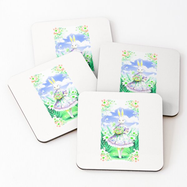 Item preview, Anime Bunny Easter Floral - Spring Art designed and sold by Earth Nature Creations.
