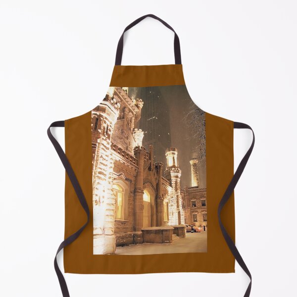 Item preview, Chicago Winter Glow – Heavy Snowfall in Downtown with Historical Water Tower designed and sold by Maryna Gumenyuk.